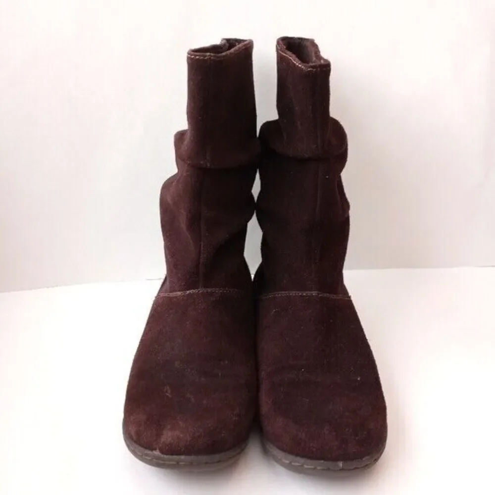 Bjorndal Jennifer Suede Boots Size 10 Women's Brown Leather Slouch Pull On - Picture 2 of 7